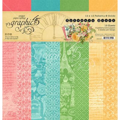 Graphic 45 Ephemera Queen - Patterns & Solids Paper Pad